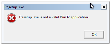 not a valid Win32 application