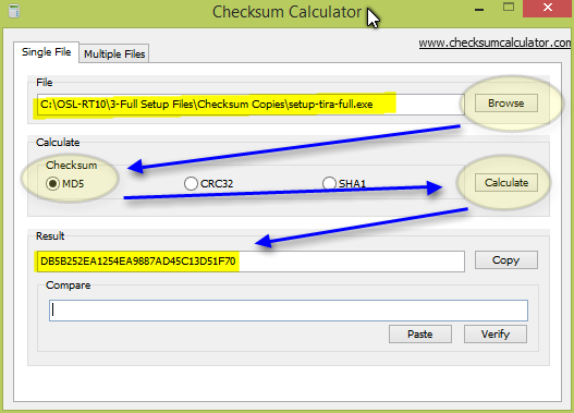 md5 checksum linux