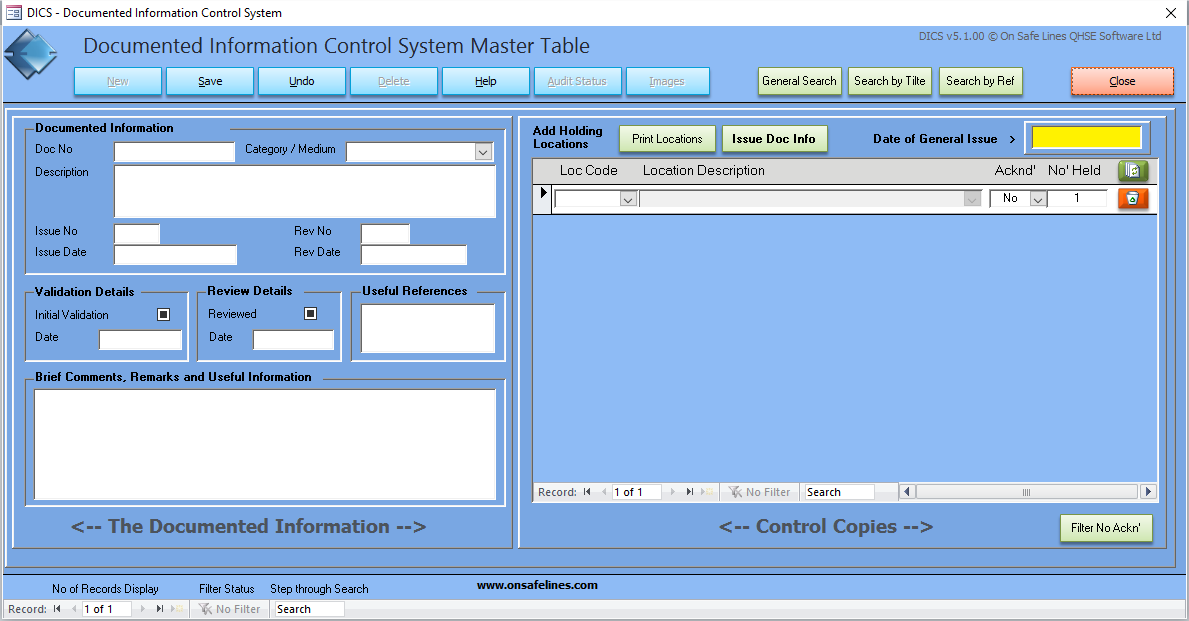DICS - Documentation Information Management Software