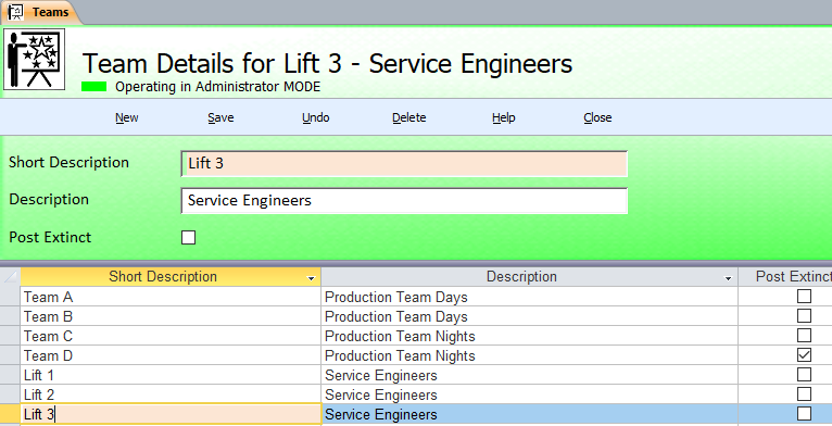 Staff Training and Records System Teams Form