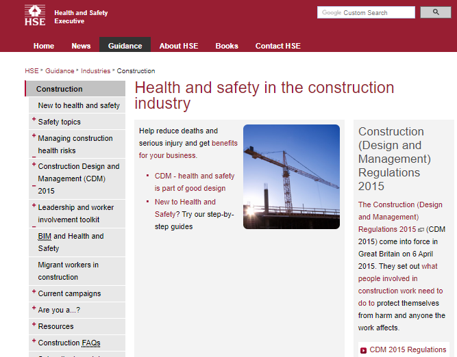 Health and safety in the construction industry