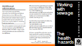 INDG197 (rev1) 10/03 Working with sewage - The health hazards: A guide for employees