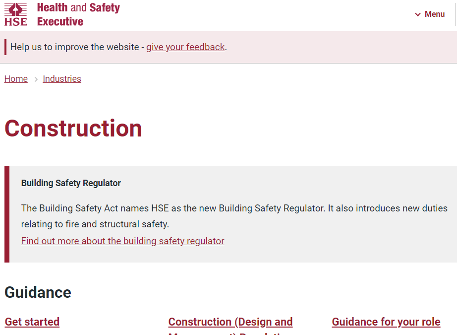 Health and safety in the construction industry