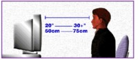 DSE distance between the operator and the screen