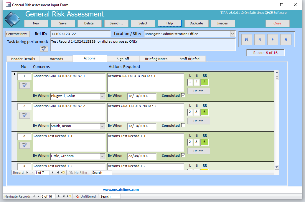 H&S Risk Assessment Software